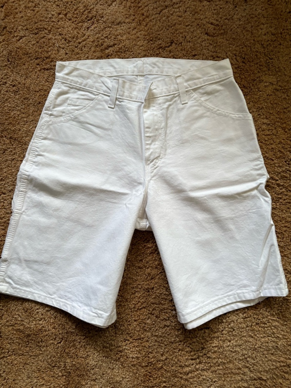 NEW- 29 waist Men's White painters Utility Shorts classic dickies